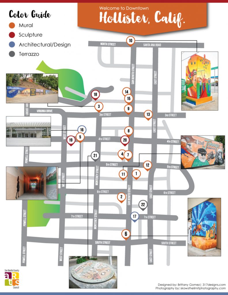 San Benito County Public Art Walking Tour Map